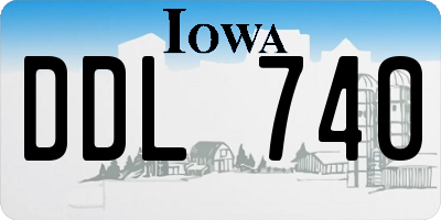 IA license plate DDL740