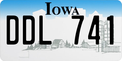 IA license plate DDL741