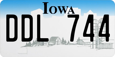 IA license plate DDL744