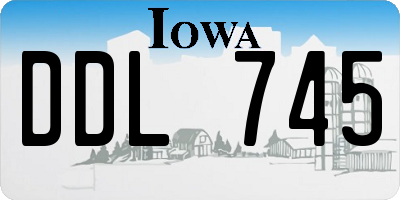 IA license plate DDL745