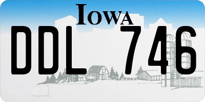 IA license plate DDL746