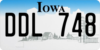 IA license plate DDL748