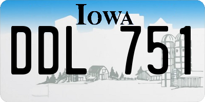 IA license plate DDL751