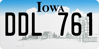 IA license plate DDL761