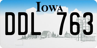 IA license plate DDL763