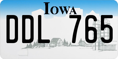 IA license plate DDL765
