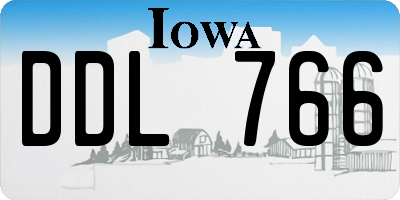 IA license plate DDL766