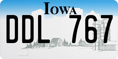 IA license plate DDL767