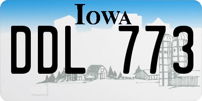 IA license plate DDL773