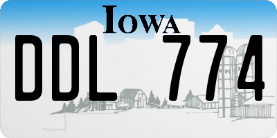 IA license plate DDL774