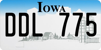 IA license plate DDL775