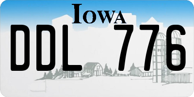 IA license plate DDL776