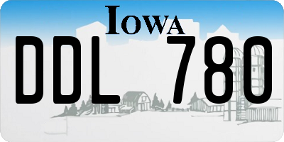 IA license plate DDL780