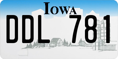 IA license plate DDL781