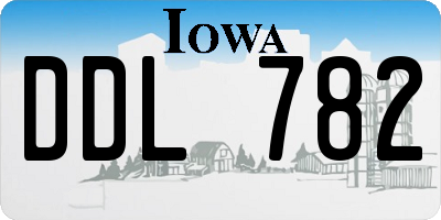 IA license plate DDL782
