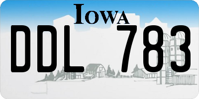 IA license plate DDL783