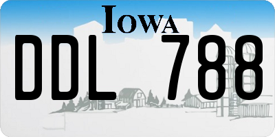 IA license plate DDL788