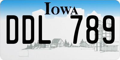 IA license plate DDL789