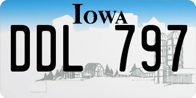 IA license plate DDL797