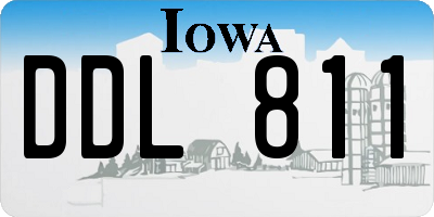 IA license plate DDL811