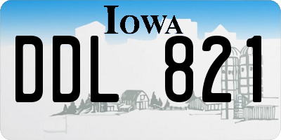 IA license plate DDL821