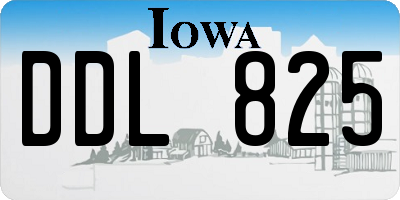 IA license plate DDL825