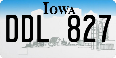 IA license plate DDL827