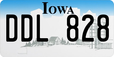 IA license plate DDL828
