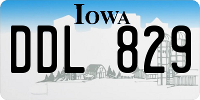 IA license plate DDL829