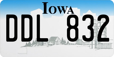 IA license plate DDL832
