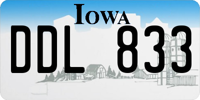 IA license plate DDL833