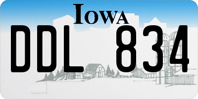 IA license plate DDL834