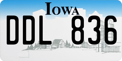 IA license plate DDL836