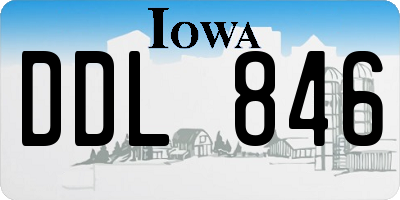 IA license plate DDL846