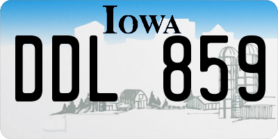 IA license plate DDL859