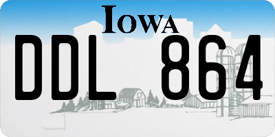 IA license plate DDL864