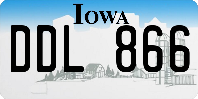 IA license plate DDL866