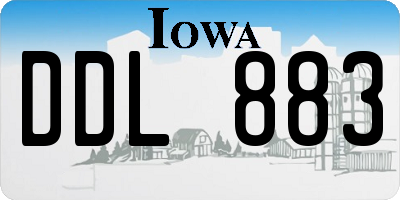 IA license plate DDL883