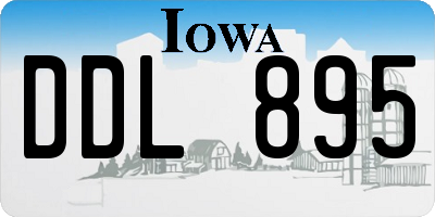 IA license plate DDL895
