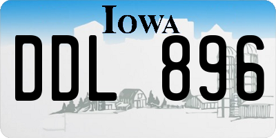 IA license plate DDL896
