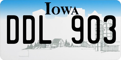 IA license plate DDL903
