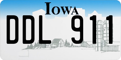 IA license plate DDL911