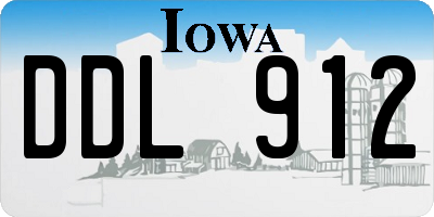 IA license plate DDL912