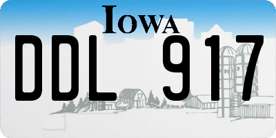 IA license plate DDL917
