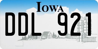 IA license plate DDL921