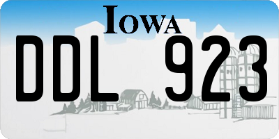 IA license plate DDL923