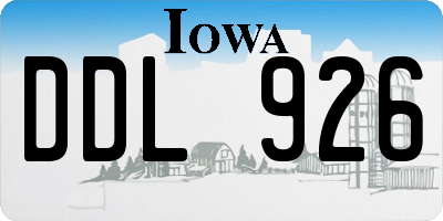 IA license plate DDL926
