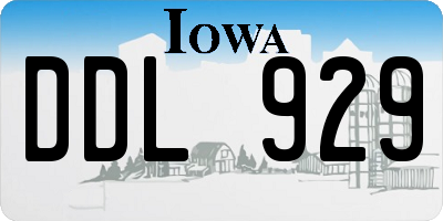 IA license plate DDL929