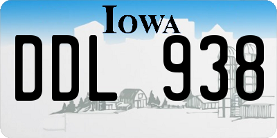 IA license plate DDL938