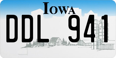 IA license plate DDL941